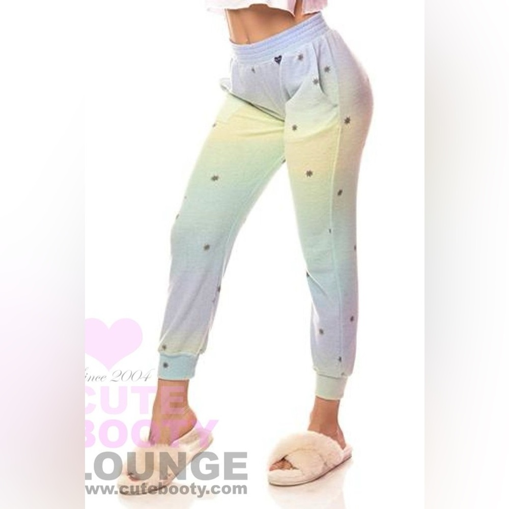 XS Cute Booty Lounge Little Twin Star Joggers - Teal/Blue